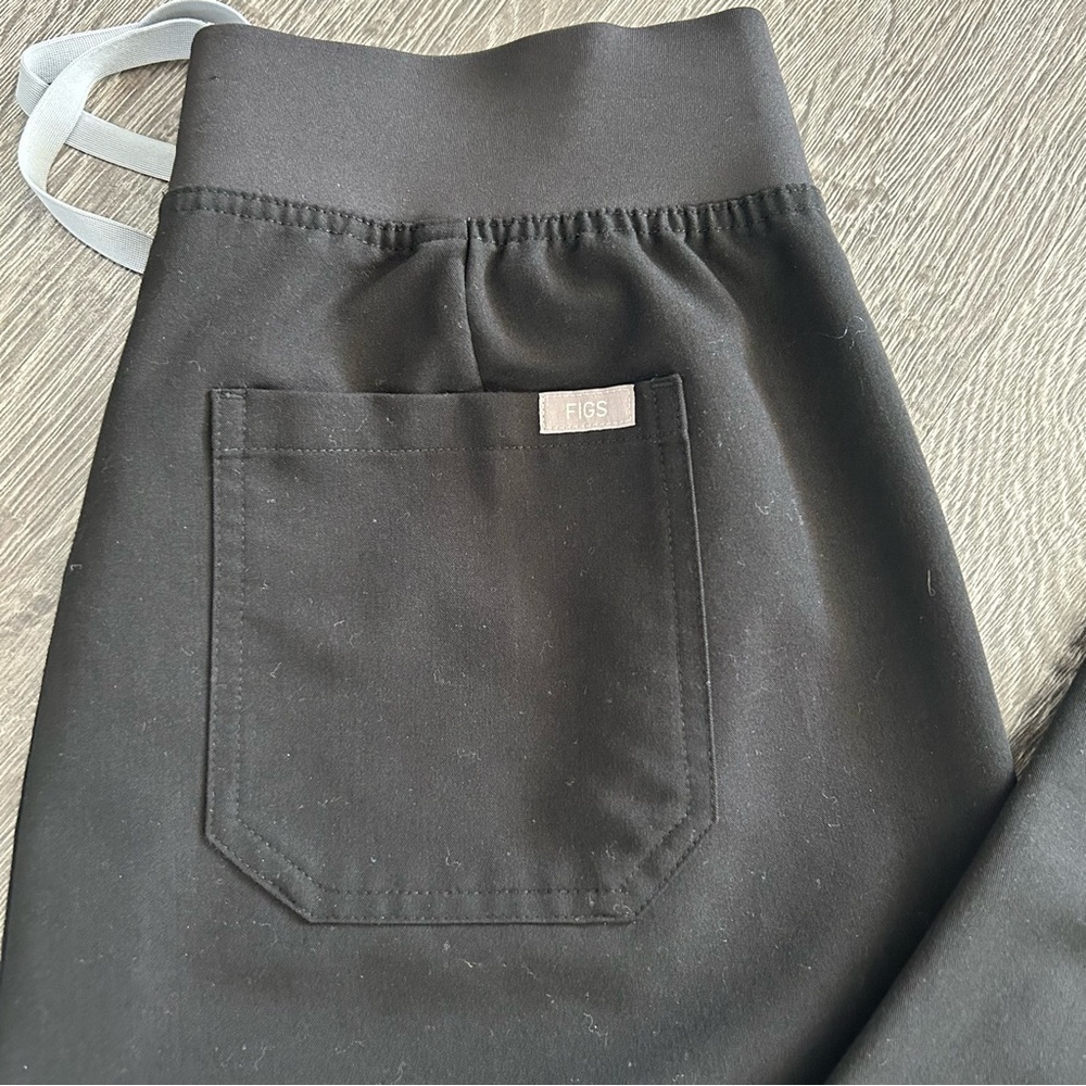 Figs Technical Coleccin Black Drawstring Pants - image 3
